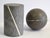 Mid-Century Modern Magela Italy Marble Cylinder and Ball Objets D' Arts Post Modern Sculptures For Sale - Image 3 of 12