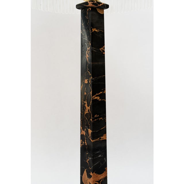 Large Marble Table Lamp with Glass Shade, Vienna, 1920s For Sale - Image 14 of 18