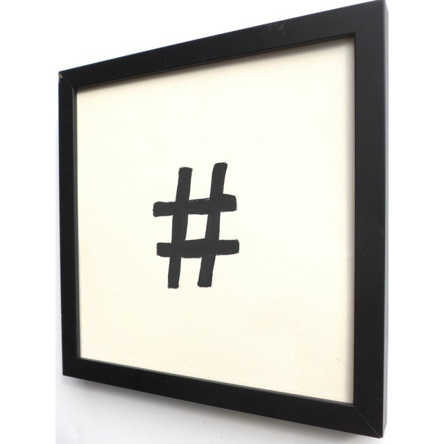 Contemporary "Hashtag" Contemporary Gouache Painting on Paper by Martha Holden, Framed For Sale - Image 3 of 5