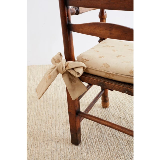 Brown 19th Century English Ladder Back Chair For Sale - Image 8 of 13