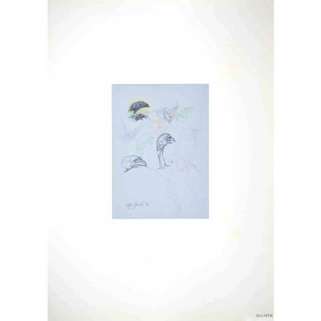 Birds is an original artwork realized in the 1970s by the Italian Contemporary artist Leo Guida (1992 - 2017). Original...