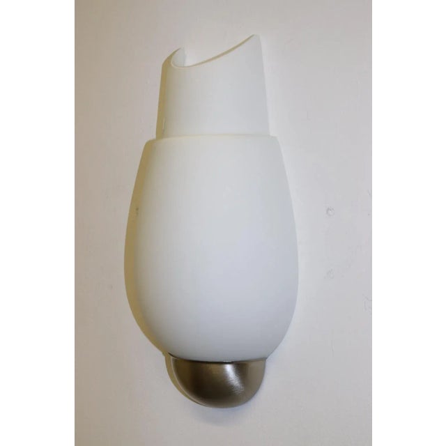 Late 20th Century Modern Murano Wall Lamp White Glass For Sale - Image 5 of 8