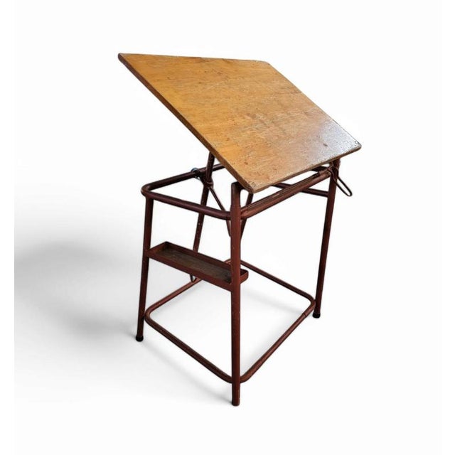 Adjustable Drawing Table, 1950s For Sale - Image 3 of 14