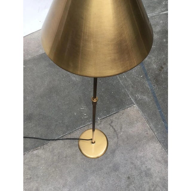 Vintage German Brass Hollywood Regency Style Lesan Floor Lamp by Florian Schulz, 1970s For Sale - Image 13 of 18
