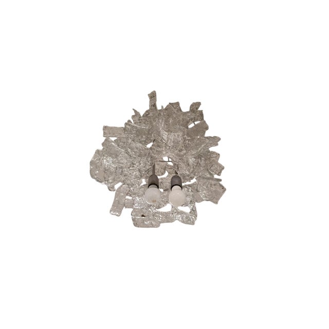 Vintage Three-Light Glass Chandelier, 1960 For Sale - Image 6 of 6