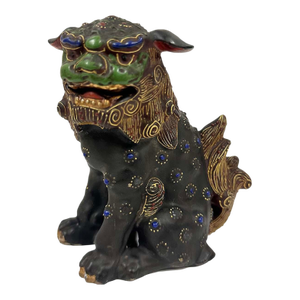 Vintage Japanese Satsuma Colorful Foo Dog Statue