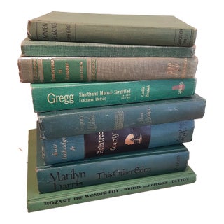 Vintage Green Books Library Bookstack Blue Book For Sale