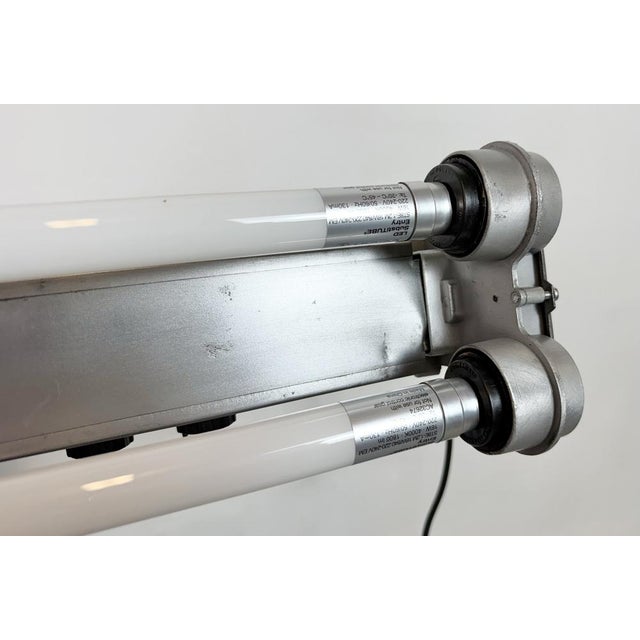 Industrial Polished Hanging Tube Light, 1970s For Sale - Image 13 of 18