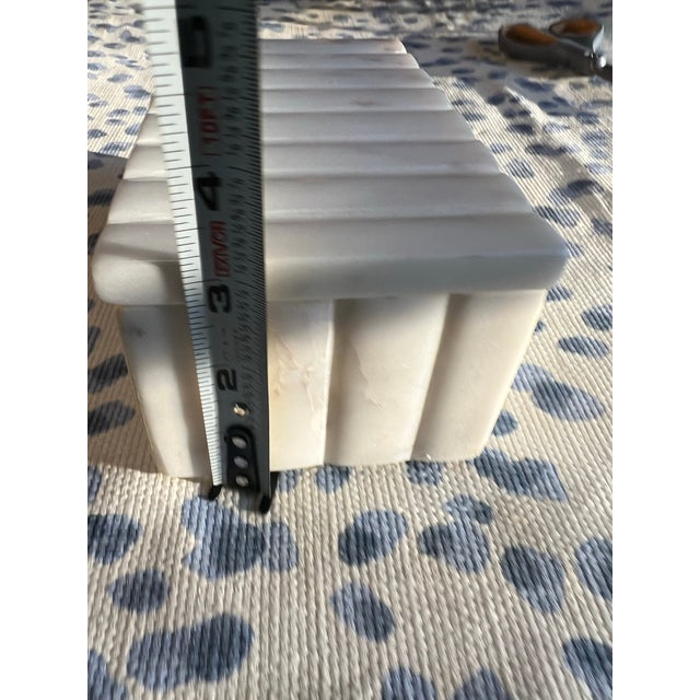 Vintage White Marble Decorative Box For Sale - Image 9 of 10