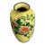 Asian Yellow Cloisonne Enamel Rose Metal Vase For Sale