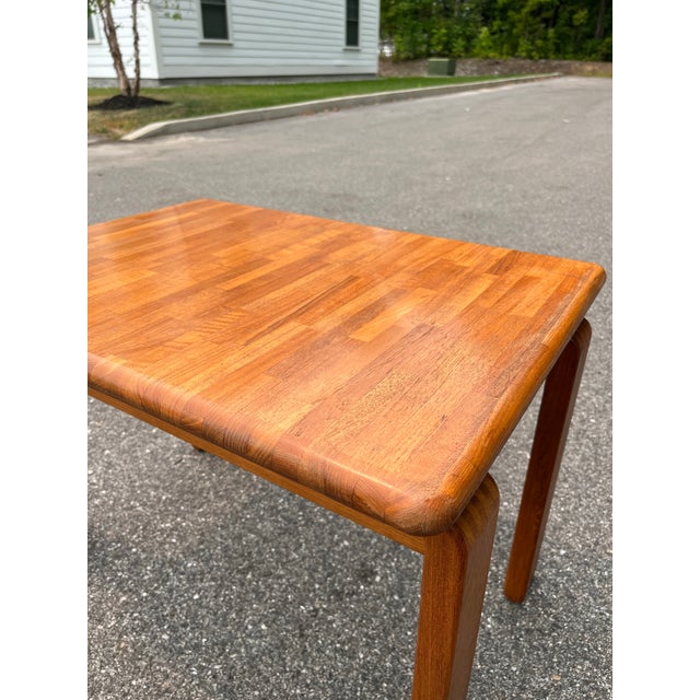 1970s Mid-Century Teak Patchwork Side Table For Sale - Image 5 of 8