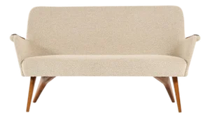 Sofa in Birch and Wool Fabric, 1950s