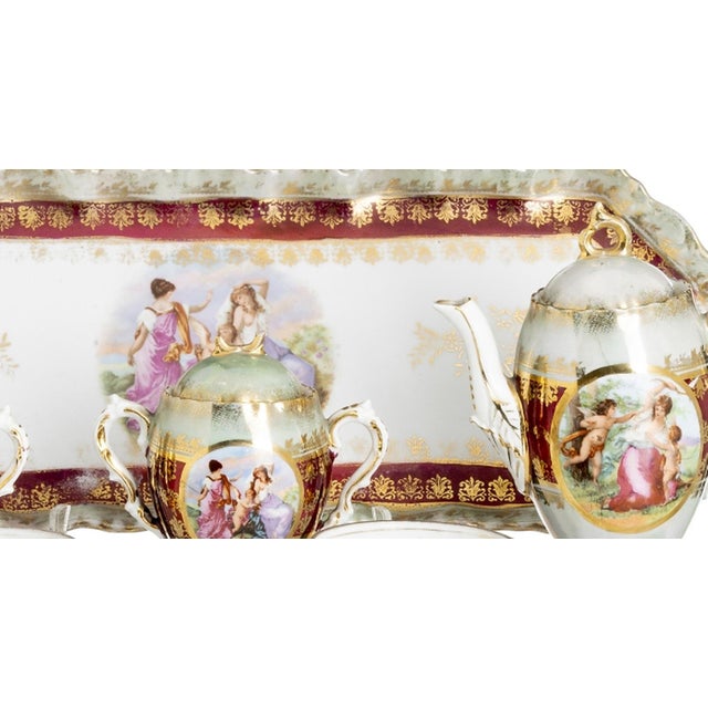 Porcelain - Tête-à-tête Royal Vienna - 19th Century. Austrian; 19th-century porcelain, manufacture attributed to Royal...
