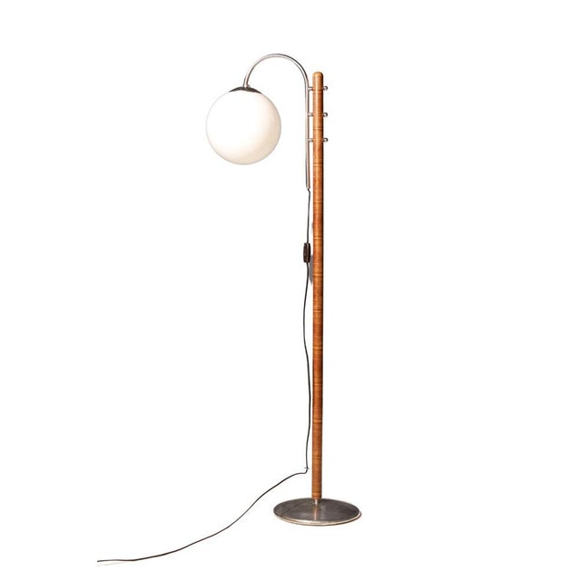 Brown Functionalist Floor Lamp by Jindrich Halabala, 1930 For Sale - Image 8 of 8