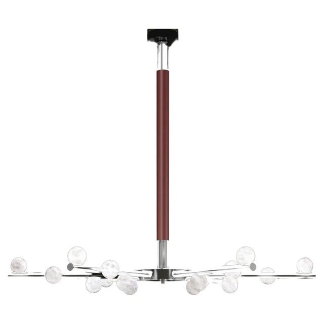 Contemporary Demetra Shiny Black Metal Chandelier by Alabastro Italiano For Sale - Image 3 of 3