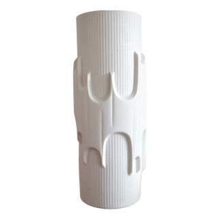 Mid-Century Porcelain Biscuit Floor Vase from Scherzer Porzellan Bavaria, 1960s For Sale