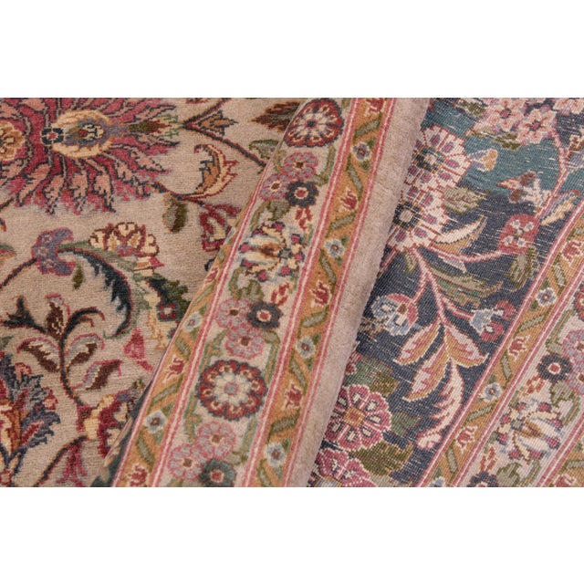 Textile Art Nouveau 1990's Pak-Persian Gray/Drk.green Wool Rug - 8'10'' X 12'5'' For Sale - Image 7 of 9