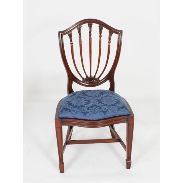 Vintage English Hepplewhite Revival Dining Chairs, Set of 10 For Sale - Image 14 of 18