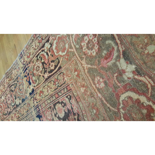 Antique Tabriz Carpet, Persian Rug, Handmade Oriental, Terracotta, Brown, Beige For Sale - Image 4 of 12