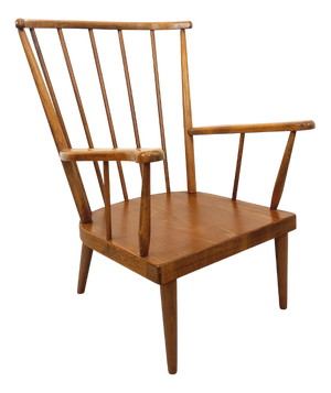Vintage Baumann Wooden Armchair, 1960s