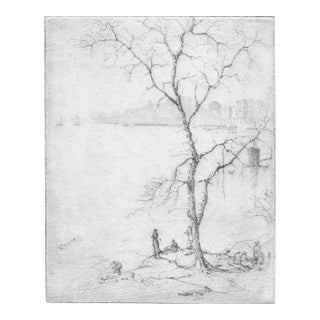 1919 William Meyerowitz Hudson River New York Etching For Sale