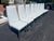 Set of 6 Custom White Leather Parsons Dining Chairs Attributed to Design Institute of America For Sale - Image 10 of 18
