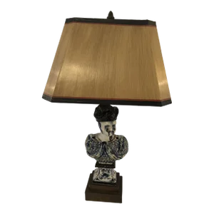 19th Century Sculptural Faience Lamp of French Soldier