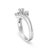 2020s 14K White Gold 3/8 Cttw Diamond Swirl Engagement Bridal Ring Set, Size 7 For Sale - Image 5 of 6