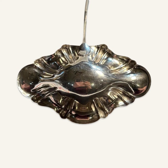 Vintage Plate Punch Ladle With Crystal Handle For Sale - Image 4 of 8