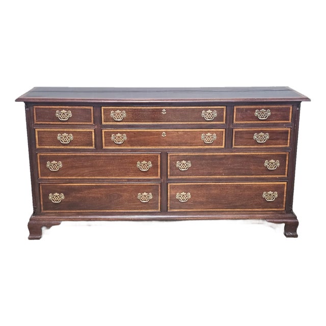 Late 20th Century Stickley Banded Mahogany Dresser Chest of Drawers Dovetail Construction For Sale