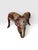 1970s Vintage Tibetan Kapala-Style Decorated Ram Skull With Repoussé Metal & Skull Motifs For Sale - Image 5 of 11
