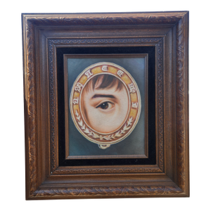 1980s Oil on Canvas Portrait of a Victorian Lovers Eye Painting