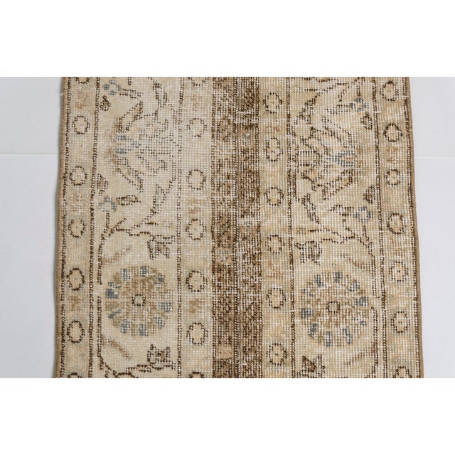 Antique Handknotted Wool Runner Rug For Sale - Image 4 of 10