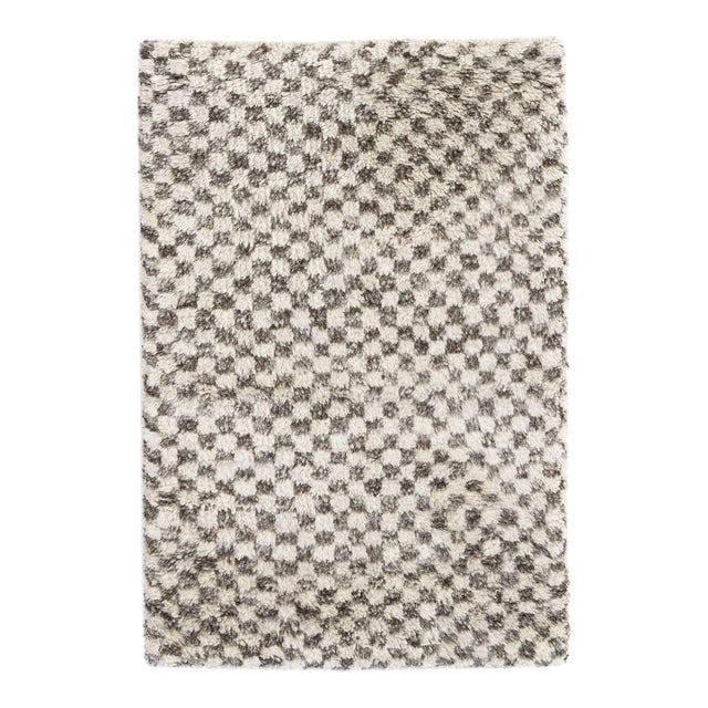 Dash & Albert by Annie Selke Citra Grey Hand Knotted Wool Rug, 2' x 3' For Sale