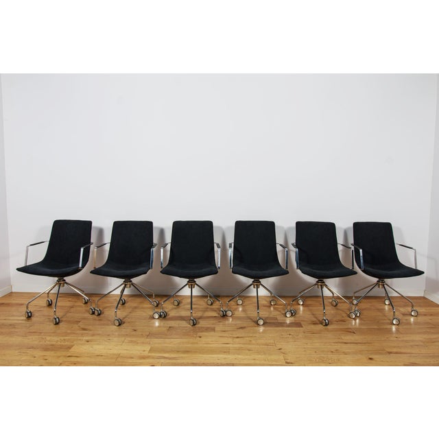 Mid-Century Modern Mid-Century Modern Comet Conference Chairs by Gunilla Allard for Lammhults, Sweden, 1990s, Set of 6 For Sale - Image 3 of 18