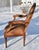 French Fairfield Carved Wood Chair Vintage Louis XVI Oval Back French Fauteuil Armchair For Sale - Image 3 of 12