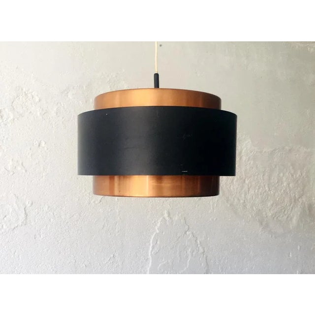 Black Saturn Pendant Lamp attributed to Jo Hammerborg for Fog & Mørup, Denmark, 1960s For Sale - Image 8 of 9