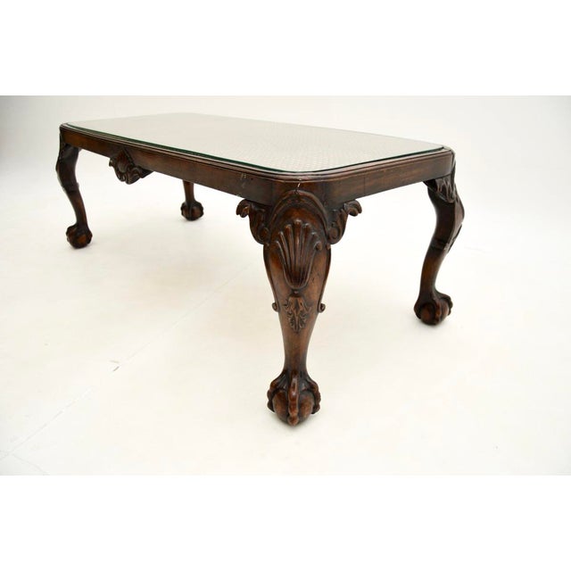 Wood Antique Walnut Coffee Table, 1900s For Sale - Image 7 of 8
