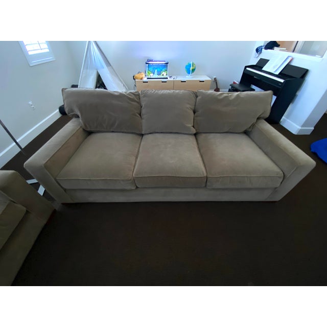 Restoration Hardware Maxwell Studio Sofa and Loveseat Set Plus Crate