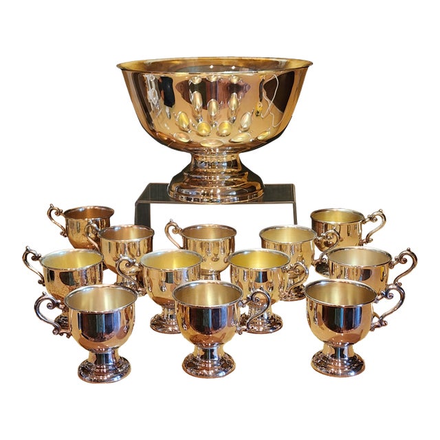 Paul Revere Oneida Silverplate Punch Set For Sale