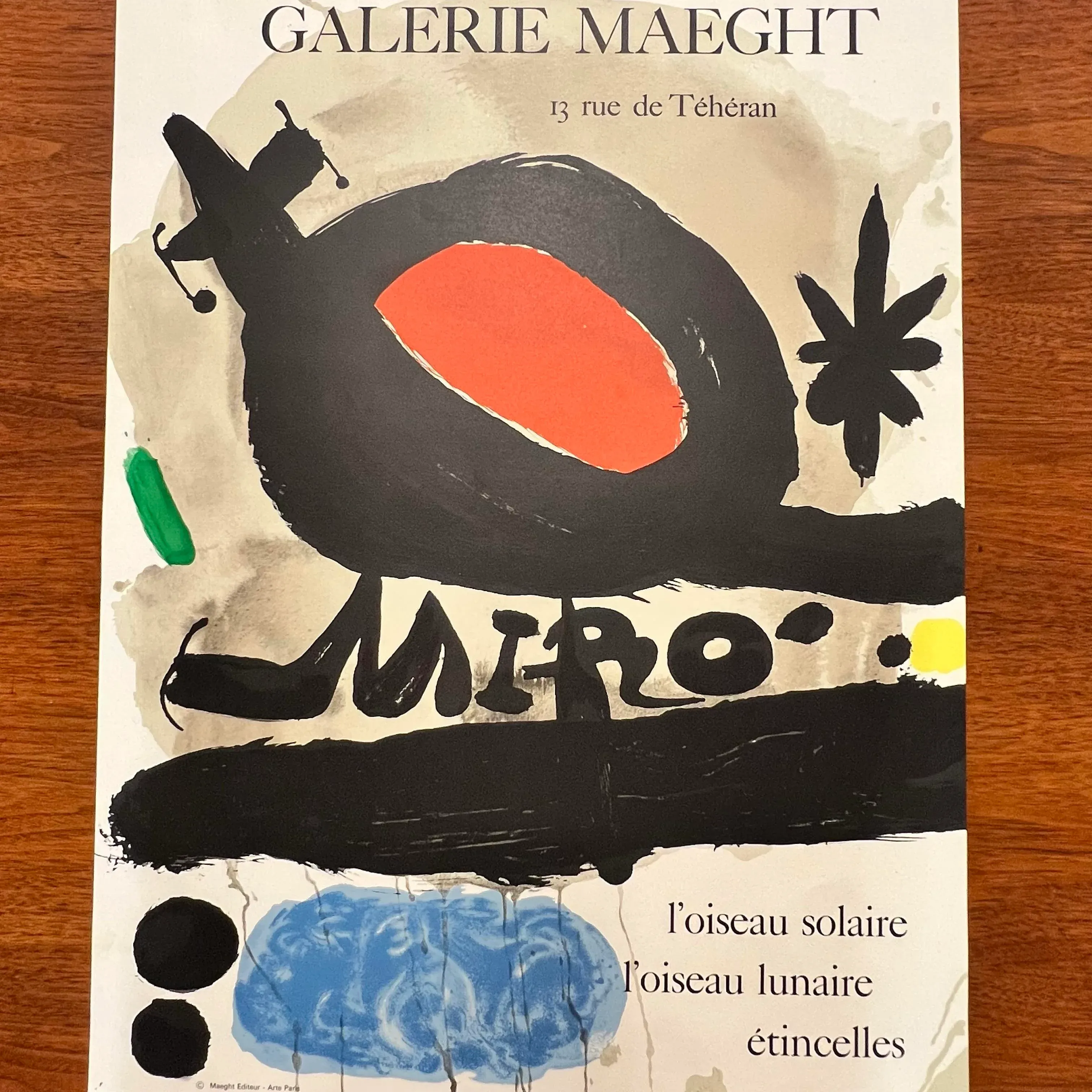 Joan Miro 1960s Exhibition Poster for Galerie Maeght | Chairish
