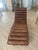Modern Restoration Hardware Brown Italian Leather Chaise Lounge Chair on Polished Steel Frame For Sale - Image 3 of 3