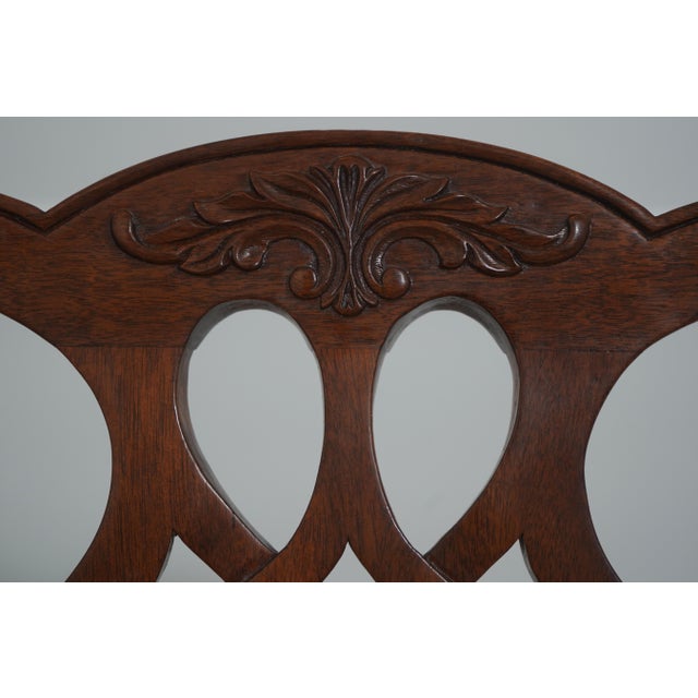 Set of 8 Stickley Chippendale Mahogany Dining Room Chairs For Sale - Image 14 of 18