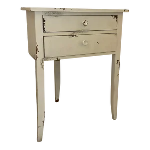Thomas O'Brien for Hickory Chair White Distressed Elcy End Table