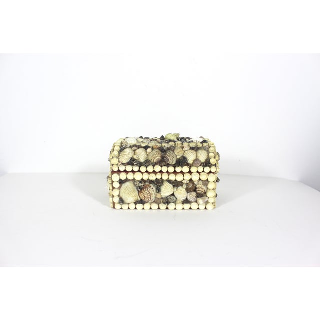 Shell Vintage Shell Encrusted Jewellery Box For Sale - Image 7 of 11