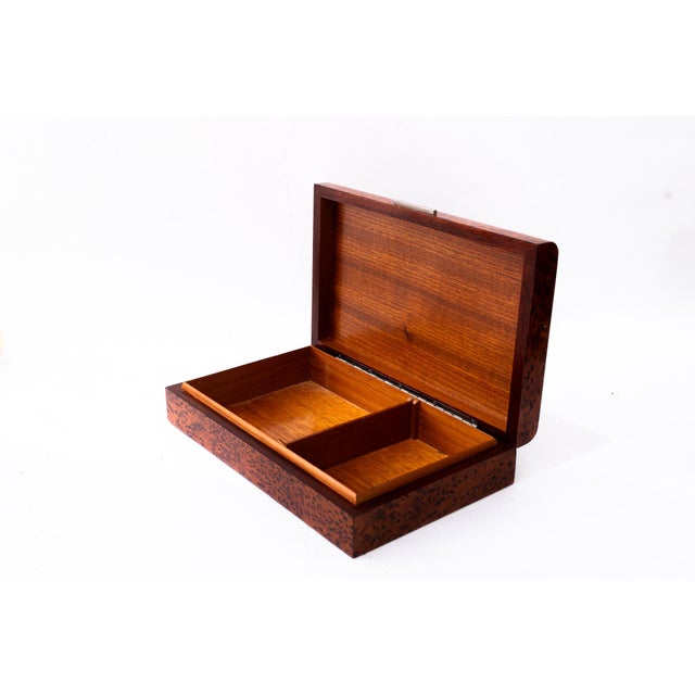 Brown Maple Wood Cigarettes Box, Vienna, Austria, 1950s For Sale - Image 8 of 14