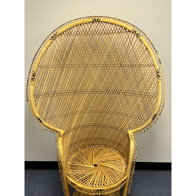 Classic Wicker and Rattan Peacock Chair. For Sale - Image 4 of 9