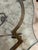 Mid-Century Modern Italian Gilt Iron Scroll Side Table With Custom Notched Glass Top For Sale - Image 3 of 12