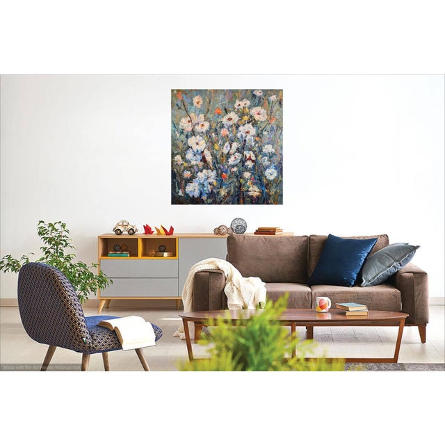 Wild Flowers. Acrylic Floral on 1.25 in Thick Gallery Wrap Canvas. For Sale In Atlanta - Image 6 of 6