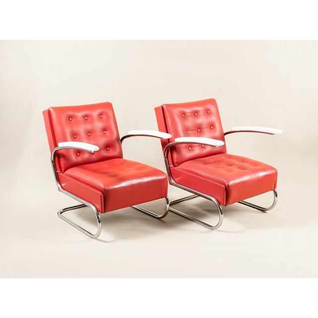 Functionalist Chairs by Hynek Gottwald, 1930s, Set of 2 For Sale - Image 9 of 9